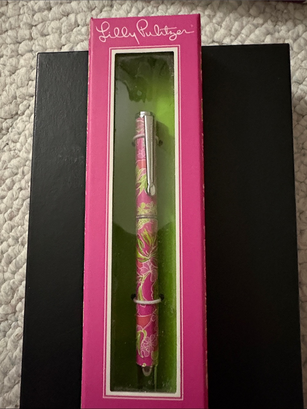 Lilly Pulitzer Pink and Green Floral Ballpoint Pen